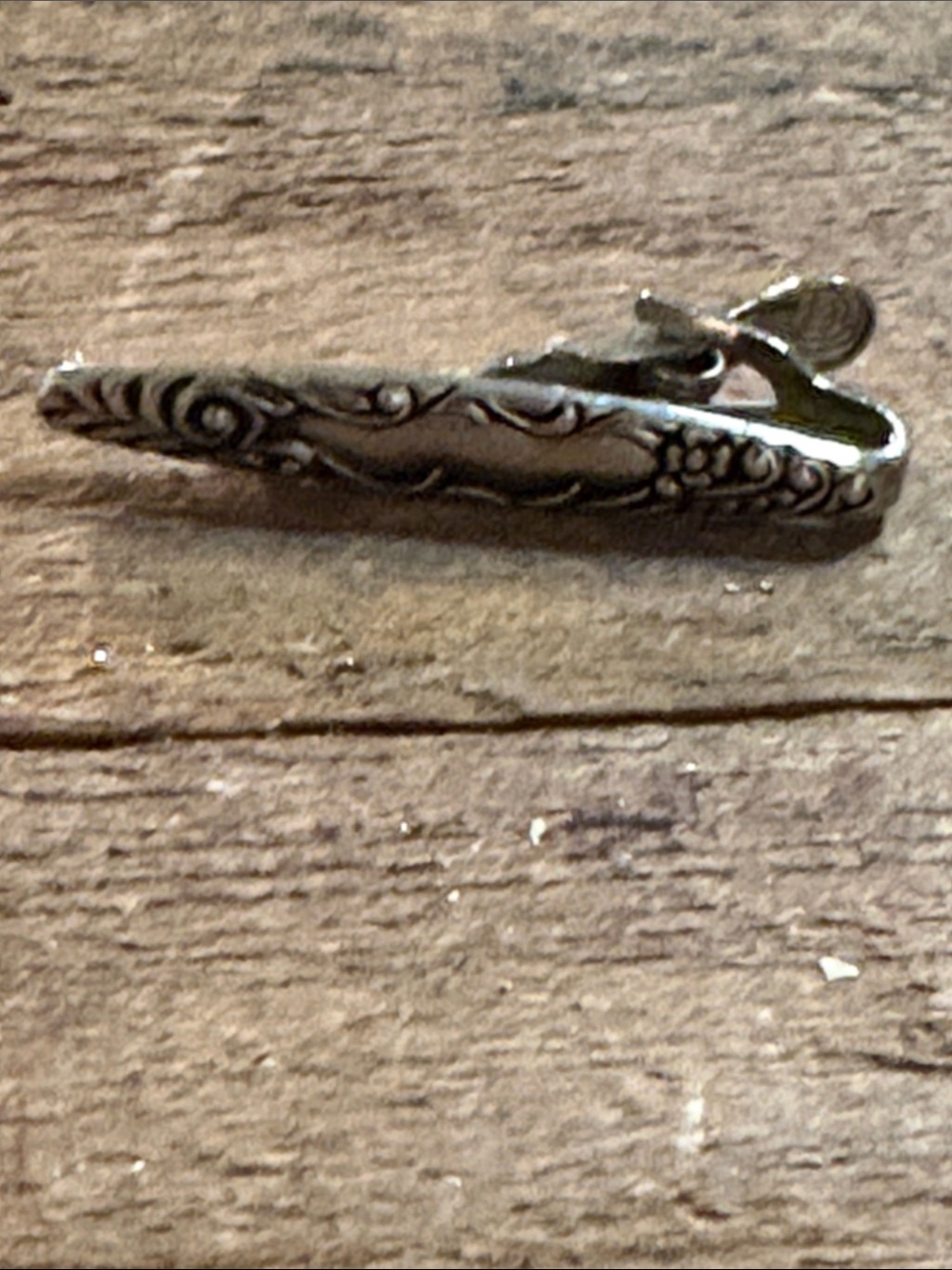 Sarah Coventry Silver-Tone Ornate Tie Clip